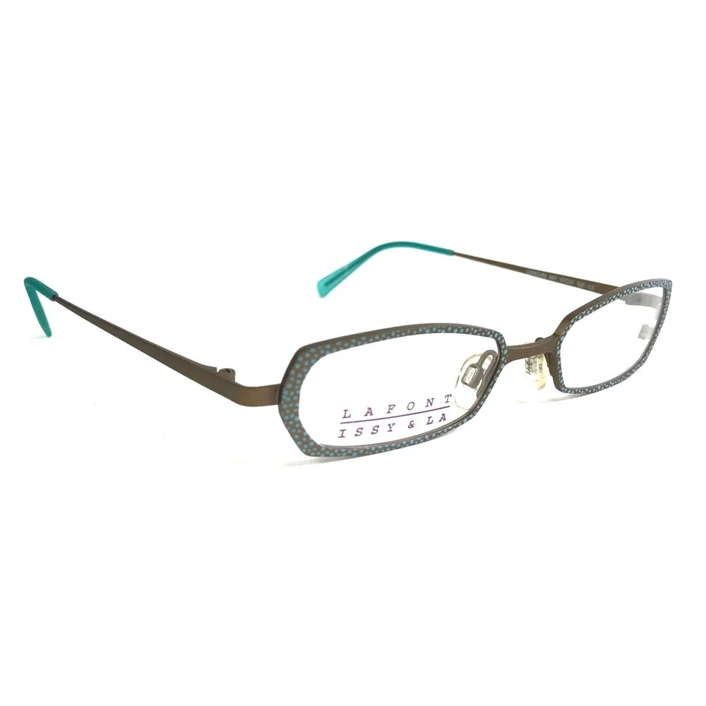 Lafont Issy & La Petite Eyeglasses Frames CENTURI 497 Matte Gold Teal 47-17-135